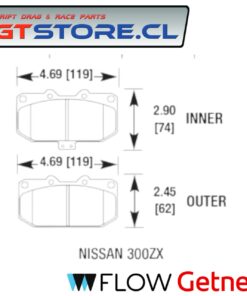Pastillas de Freno Delanteras  HAWK HPS WRX GT R Z32