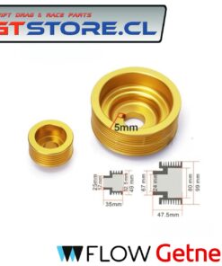 Polea Cigueñal alternador y aire acc Alivianada EJ20 25 WRX STI
