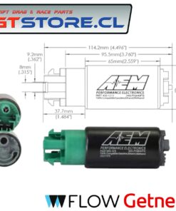 Bomba de Bencina AEM 340LPH E85 Subaru 2008 Up GT R35 Civic K CRV R